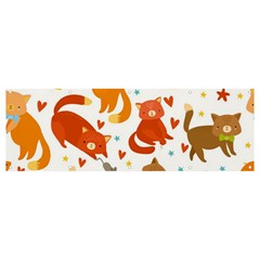 Seamless Pattern With Kittens White Background Banner And Sign 12  X 4  by Simbadda