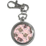 Seamless Pattern Adorable Cat Inside Cup Key Chain Watches Front