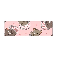 Seamless Pattern Adorable Cat Inside Cup Sticker (bumper) by Simbadda