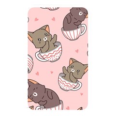 Seamless Pattern Adorable Cat Inside Cup Memory Card Reader (rectangular) by Simbadda