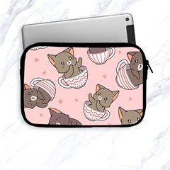 Seamless Pattern Adorable Cat Inside Cup Apple Ipad Mini Zipper Cases by Simbadda