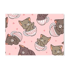 Seamless Pattern Adorable Cat Inside Cup Crystal Sticker (a4) by Simbadda