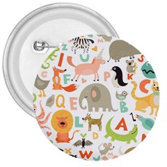 Children Alphabet Seamless Pattern 3  Buttons by Simbadda