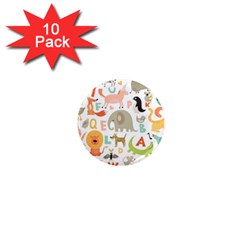 Children Alphabet Seamless Pattern 1  Mini Magnet (10 Pack)  by Simbadda