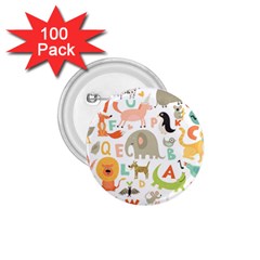 Children Alphabet Seamless Pattern 1 75  Buttons (100 Pack)  by Simbadda