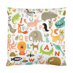 Children Alphabet Seamless Pattern Standard Cushion Case (two Sides) by Simbadda