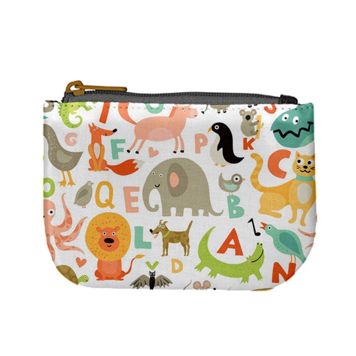 Children Alphabet Seamless Pattern Mini Coin Purse