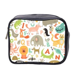 Children Alphabet Seamless Pattern Mini Toiletries Bag (two Sides) by Simbadda