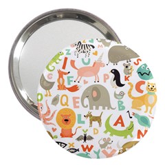 Children Alphabet Seamless Pattern 3  Handbag Mirrors by Simbadda