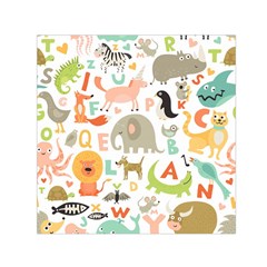 Children Alphabet Seamless Pattern Square Satin Scarf (30  X 30 )