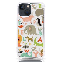 Children Alphabet Seamless Pattern Iphone 13 Mini Tpu Uv Print Case