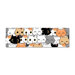 Cute Cat Kitten Cartoon Doodle Seamless Pattern Sticker Bumper (10 Pack) by Simbadda