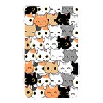 Cute Cat Kitten Cartoon doodle Seamless Pattern Memory Card Reader (Rectangular) Front