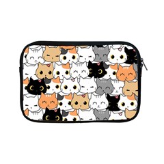 Cute Cat Kitten Cartoon Doodle Seamless Pattern Apple Ipad Mini Zipper Cases by Simbadda