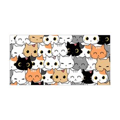 Cute Cat Kitten Cartoon Doodle Seamless Pattern Yoga Headband by Simbadda