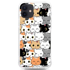 Cute Cat Kitten Cartoon Doodle Seamless Pattern Iphone 12/12 Pro Tpu Uv Print Case by Simbadda