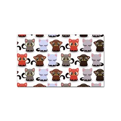 Seamless Pattern With Cute Little Kittens Various Color Sticker (rectangular) by Simbadda