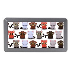 Seamless Pattern With Cute Little Kittens Various Color Memory Card Reader (mini) by Simbadda