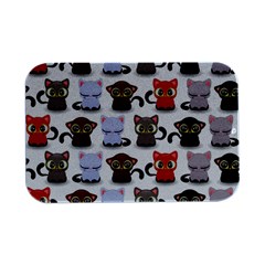 Seamless Pattern With Cute Little Kittens Various Color Open Lid Metal Box (silver)  