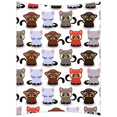 Seamless Pattern With Cute Little Kittens Various Color Back Support Cushion by Simbadda