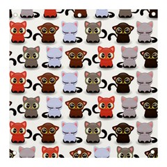 Seamless Pattern With Cute Little Kittens Various Color Banner And Sign 3  X 3  by Simbadda