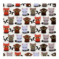 Seamless Pattern With Cute Little Kittens Various Color Banner And Sign 4  X 4  by Simbadda