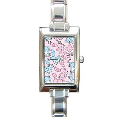 Children Pattern Design Rectangle Italian Charm Watch by Simbadda