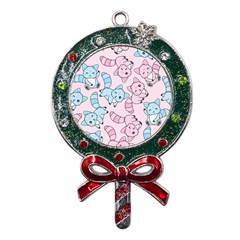 Children Pattern Design Metal X mas Lollipop With Crystal Ornament by Simbadda