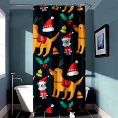 Funny Christmas Pattern Background Shower Curtain 36  X 72  (stall)  by Simbadda