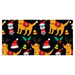 Funny Christmas Pattern Background Banner And Sign 6  X 3  by Simbadda