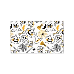 Funny Hand Drawn Halloween Pattern Sticker Rectangular (100 Pack) by Simbadda