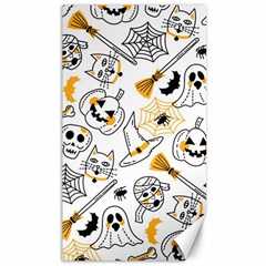 Funny Hand Drawn Halloween Pattern Canvas 40  X 72  by Simbadda