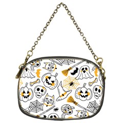 Funny Hand Drawn Halloween Pattern Chain Purse (one Side) by Simbadda