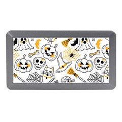 Funny Hand Drawn Halloween Pattern Memory Card Reader (mini) by Simbadda