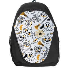 Funny Hand Drawn Halloween Pattern Backpack Bag by Simbadda