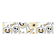 Funny Hand Drawn Halloween Pattern Velvet Scrunchie by Simbadda