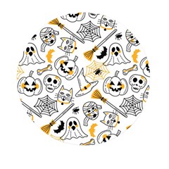 Funny Hand Drawn Halloween Pattern Mini Round Pill Box (pack Of 5) by Simbadda