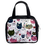 Pattern With Cute Cat Heads Classic Handbag (Two Sides) Front