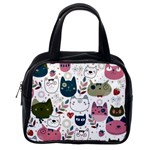 Pattern With Cute Cat Heads Classic Handbag (Two Sides) Back