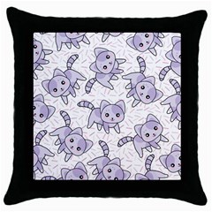 Cats Pattern Design Throw Pillow Case (black) by Simbadda