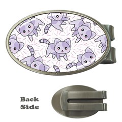 Cats Pattern Design Money Clips (oval)  by Simbadda