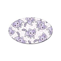 Cats Pattern Design Sticker Oval (10 Pack) by Simbadda