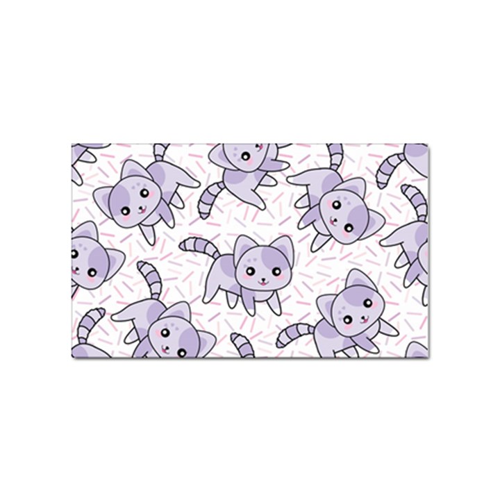 Cats Pattern Design Sticker Rectangular (100 pack)