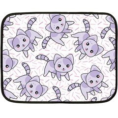 Cats Pattern Design Two Sides Fleece Blanket (mini) by Simbadda