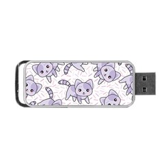 Cats Pattern Design Portable Usb Flash (one Side) by Simbadda