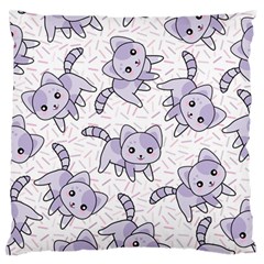 Cats Pattern Design Standard Premium Plush Fleece Cushion Case (one Side) by Simbadda