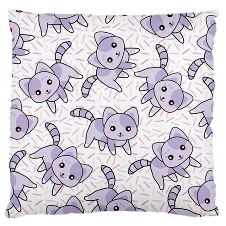 Cats Pattern Design Standard Premium Plush Fleece Cushion Case (One Side)