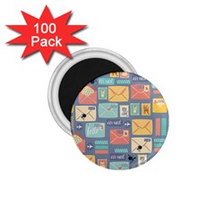 Pattern Postal Stationery 1 75  Magnets (100 Pack)  by Simbadda