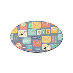 Pattern Postal Stationery Sticker (oval) by Simbadda