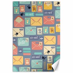 Pattern Postal Stationery Canvas 24  X 36 